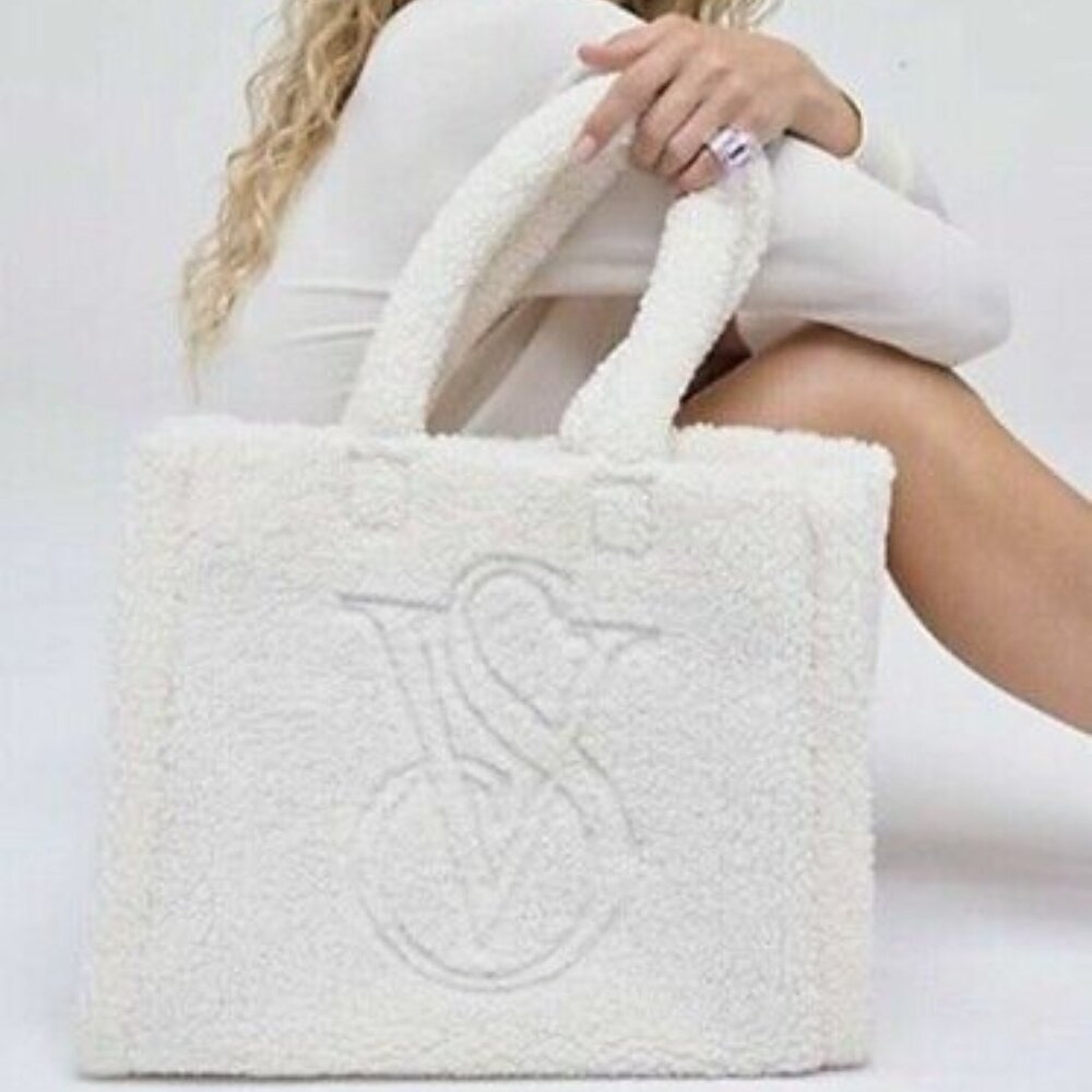 NWT Victoria's Secret Plush Fleece Tote Bag